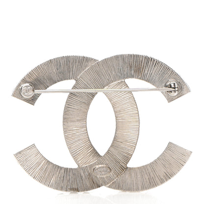 Chanel Baguette Crystal CC Brooch Silver 3 of 5