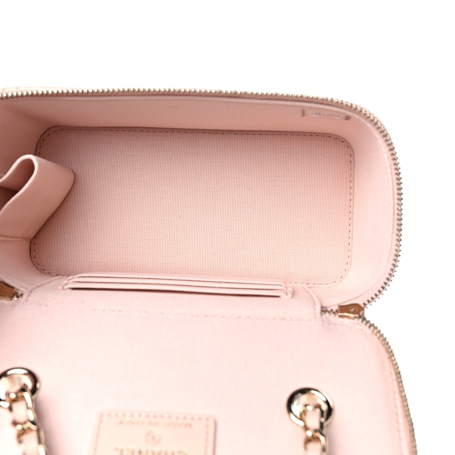 Chanel Caviar Quilted Small Vanity Case With Chain Light Beige 5 of 10