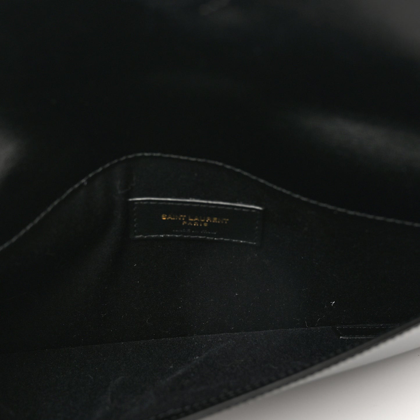 Smooth Shiny Calfskin Monogram Uptown Pouch Black
