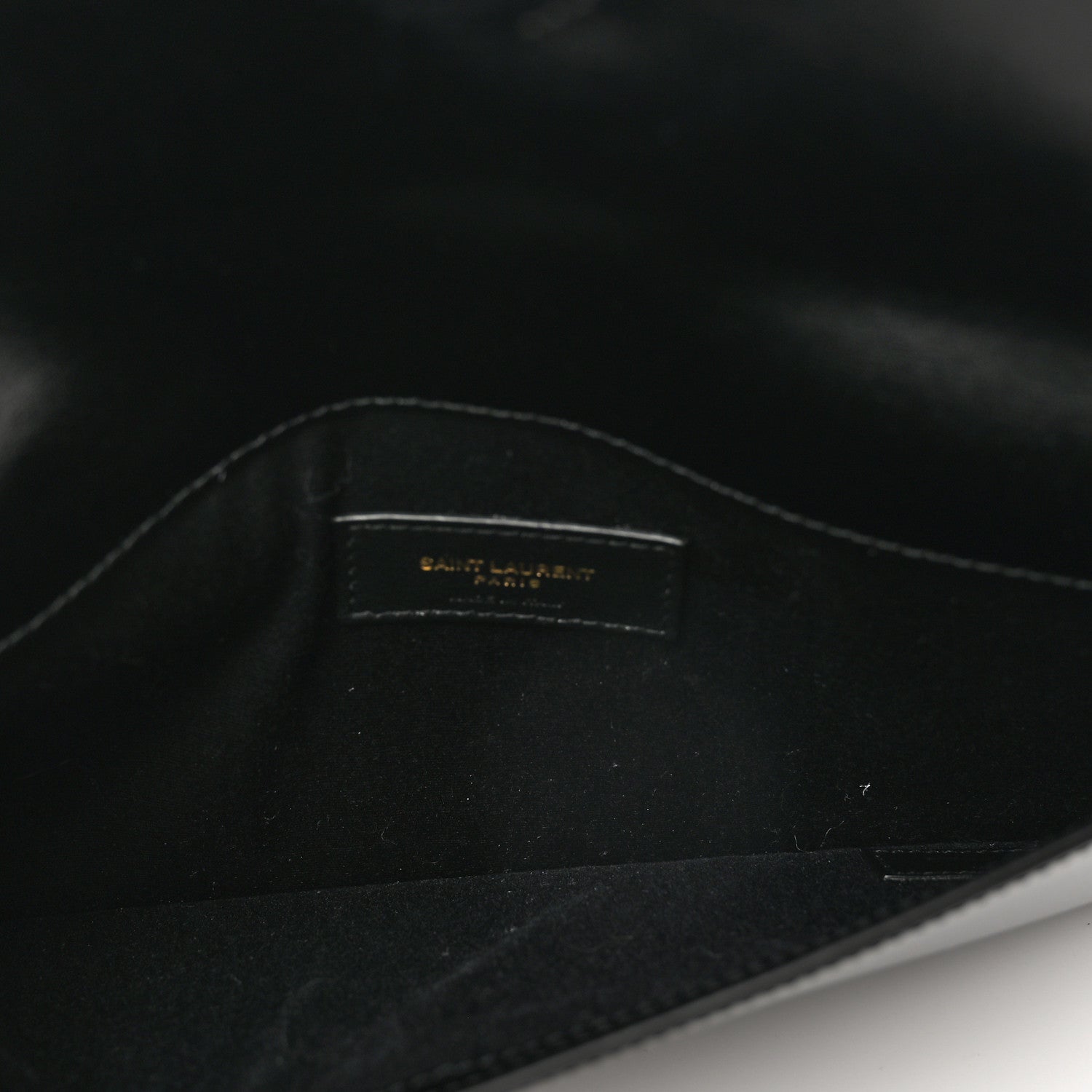 Saint Laurent Smooth Shiny Calfskin Monogram Uptown Pouch Black 5 of 6
