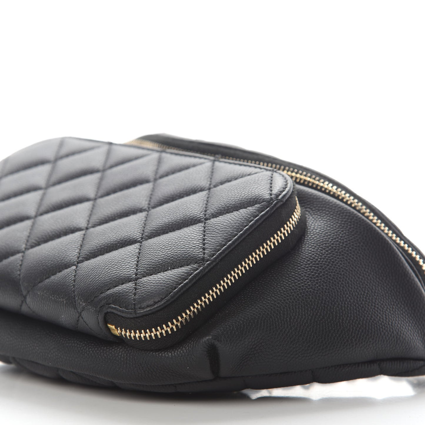 Caviar Quilted Business Affinity Waist Belt Bag Black