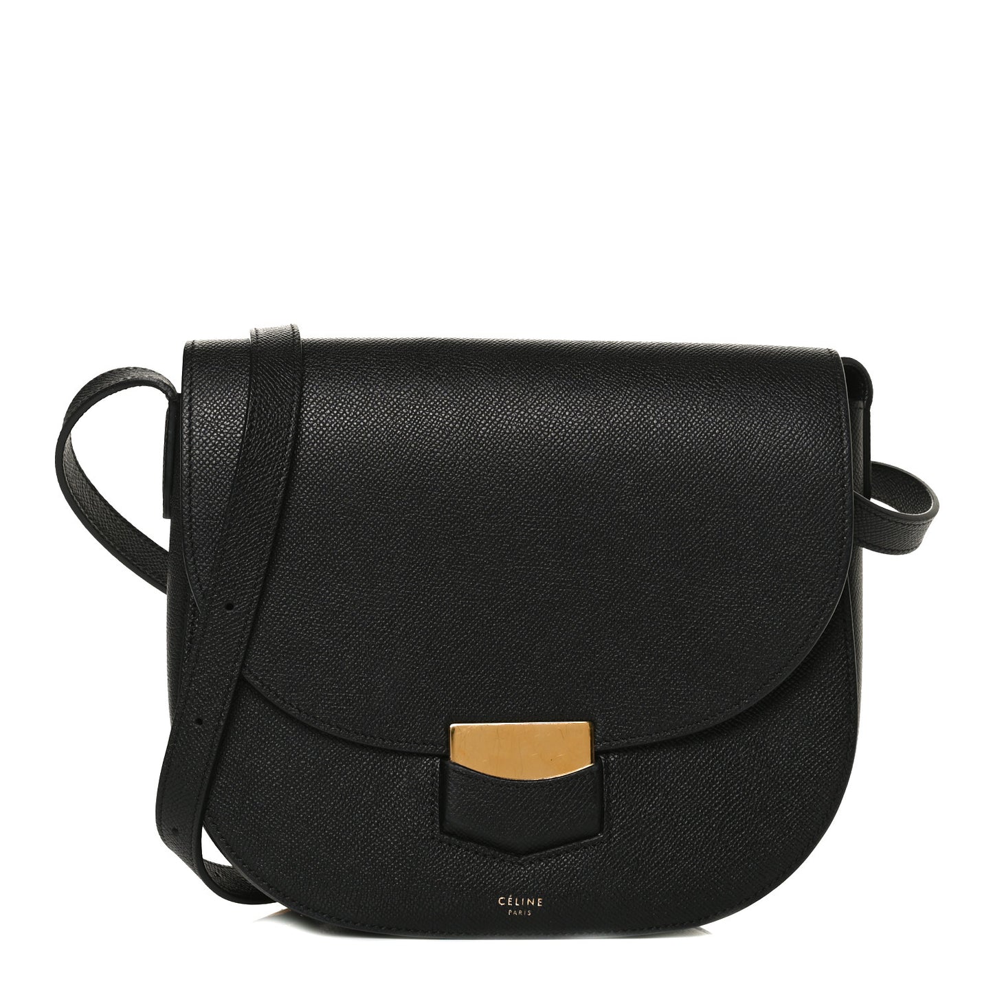 Grained Calfskin Medium Trotteur Black