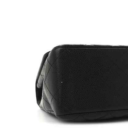 Chanel Caviar Quilted Jumbo Single Flap Black 9 of 10