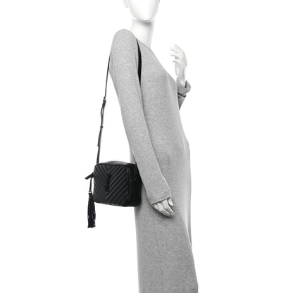 Saint Laurent Calfskin Matelasse Monogram Monochrome Lou Camera Bag Black 2 of 10