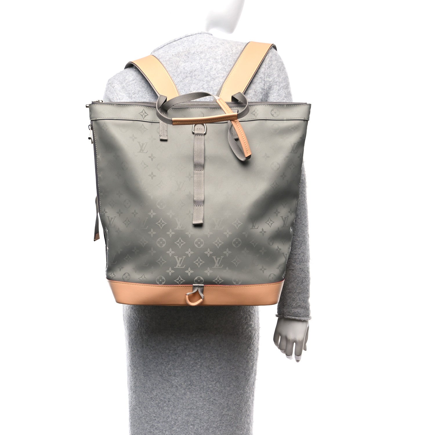 Louis Vuitton Monogram Titanium Backpack Tote 2 of 10
