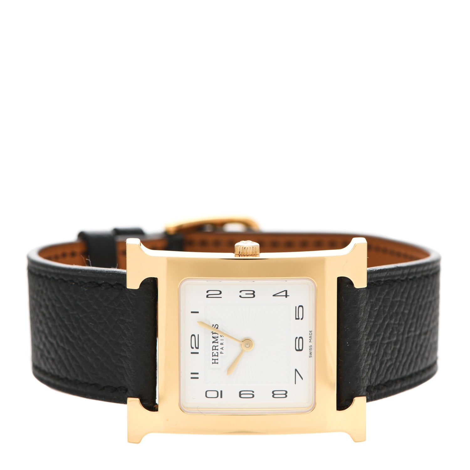 Hermes Stainless Steel Epsom 26mm Heure H Hour Quartz Watch Noir 2 of 5