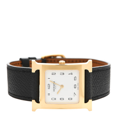 Hermes Stainless Steel Epsom 26mm Heure H Hour Quartz Watch Noir 2 of 5