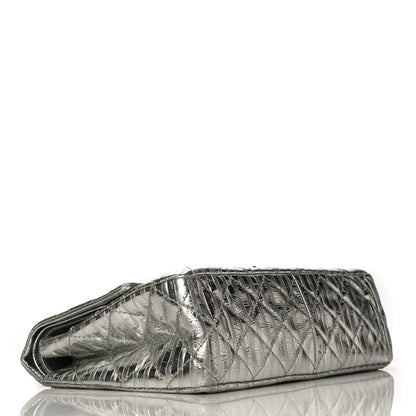 Chanel Metallic Calfskin Striped 2.55 Reissue 227 Silver 4 of 15