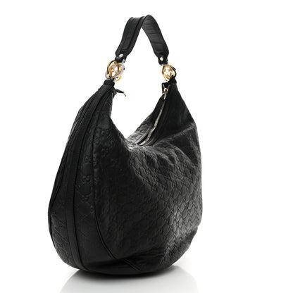 Gucci Guccissima Large GG Twins Hobo Black 3 of 14