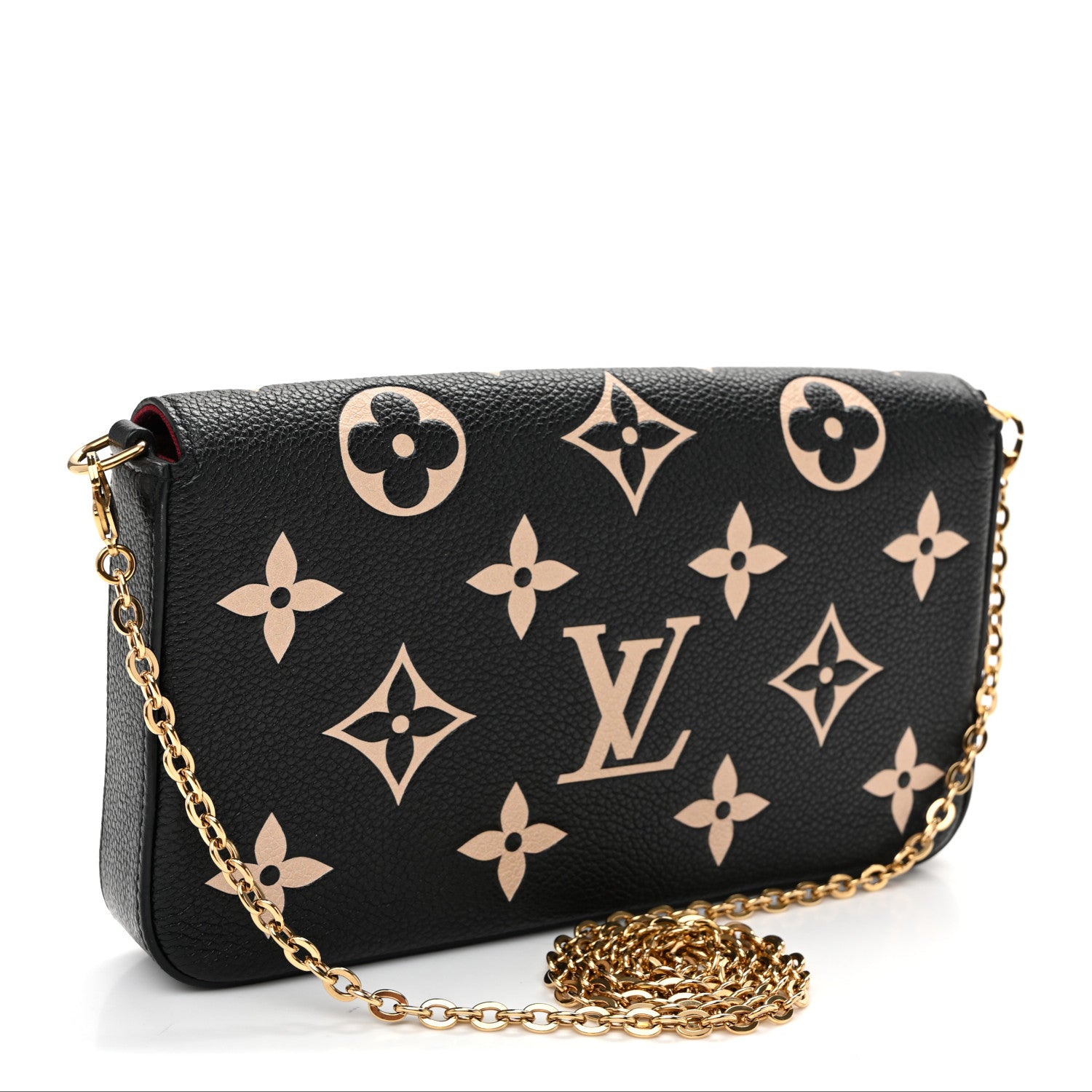 Louis Vuitton Empreinte Monogram Giant Felicie Pochette Black Beige 4 of 10