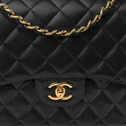 Chanel Caviar Quilted Jumbo Double Flap Black 8 of 11