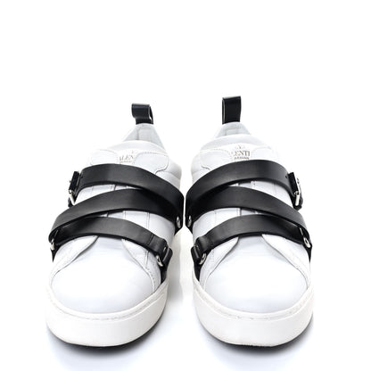 Valentino Garavani Calfskin Womens V Punk Low Top Sneakers 40 White Black 4 of 7