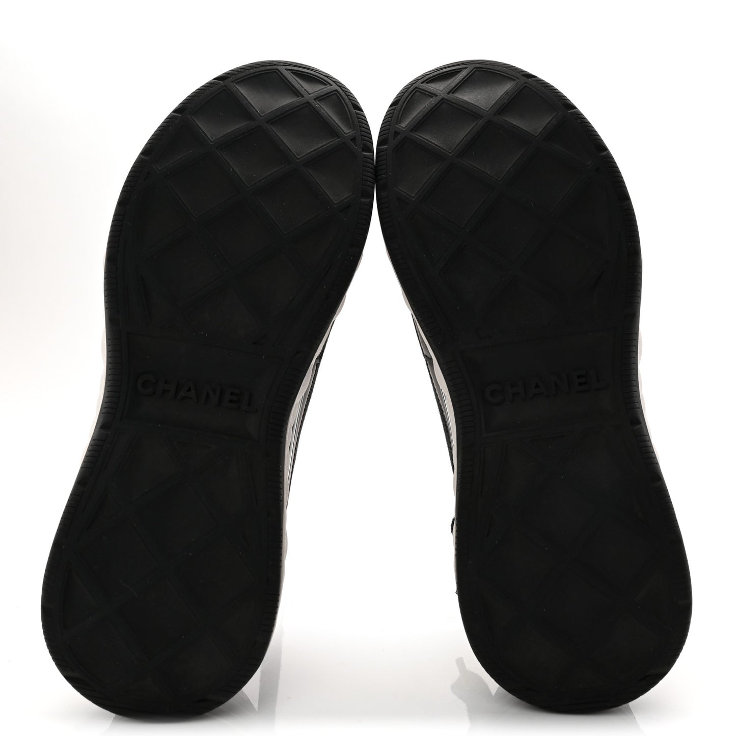 Velvet Calfskin Mixed Fibers CC Sneakers 36.5 Black