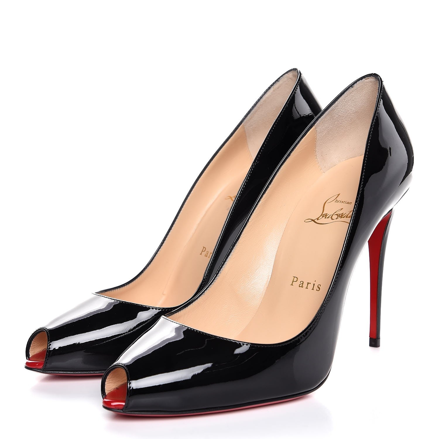 Christian Louboutin Patent Tibur 100 Pumps 39 Black 3 of 8