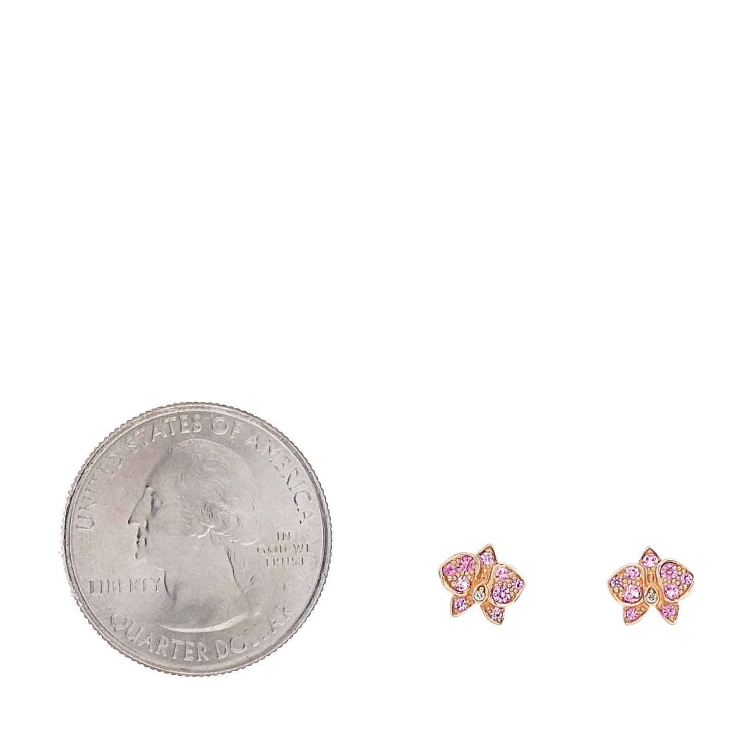 18K Pink Gold Diamond Pink Sapphire Caresse D'Orchidees Par Cartier Earrings