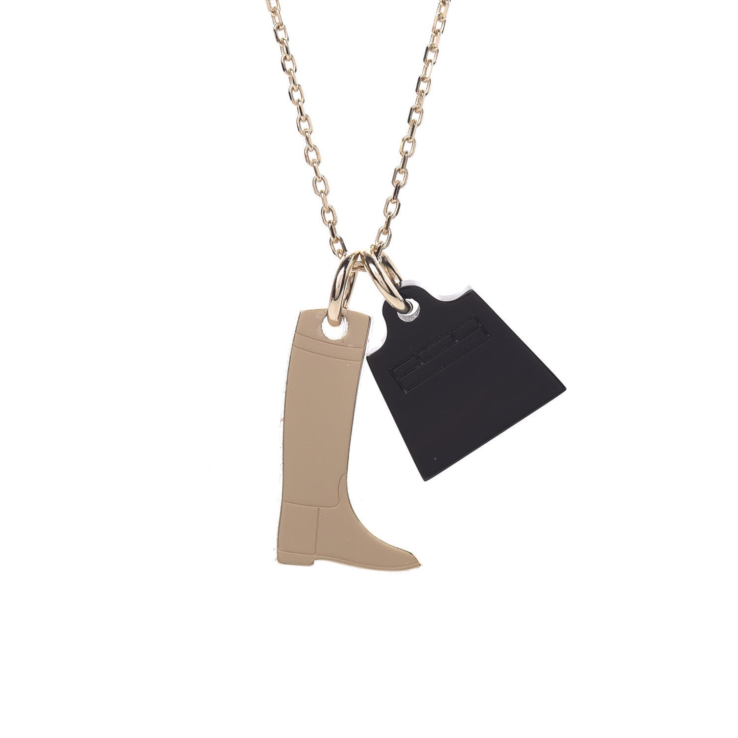 Permabrass Buffalo Horn Amulette Maroquinier PM Pendant Necklace