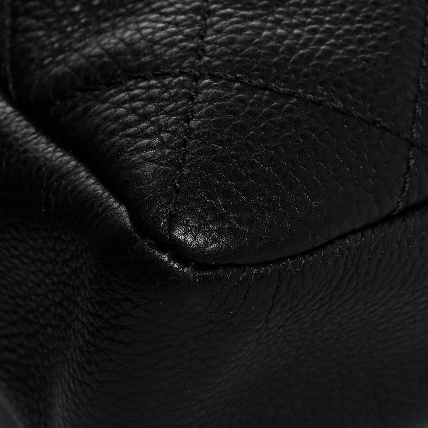 Calfskin Quilted Couture Messenger Black