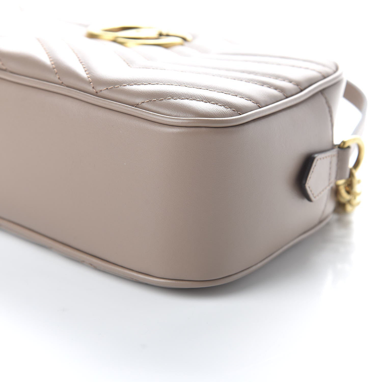Gucci Calfskin Matelasse Small GG Marmont Chain Shoulder Bag Porcelain Rose 7 of 10