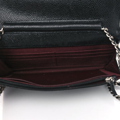 Chanel Caviar Quilted Wallet On Chain WOC Black 5 of 18