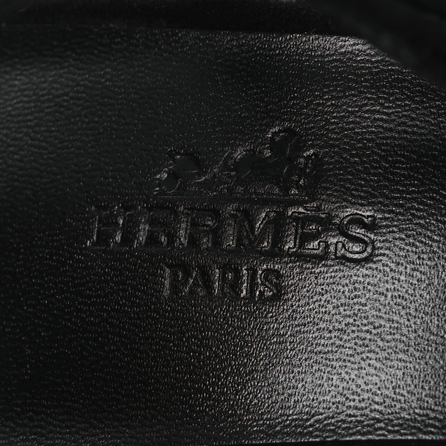 Hermes Metallic Suede Goatskin Luz 105 Sandals 38 Black Gris Argente 9 of 11