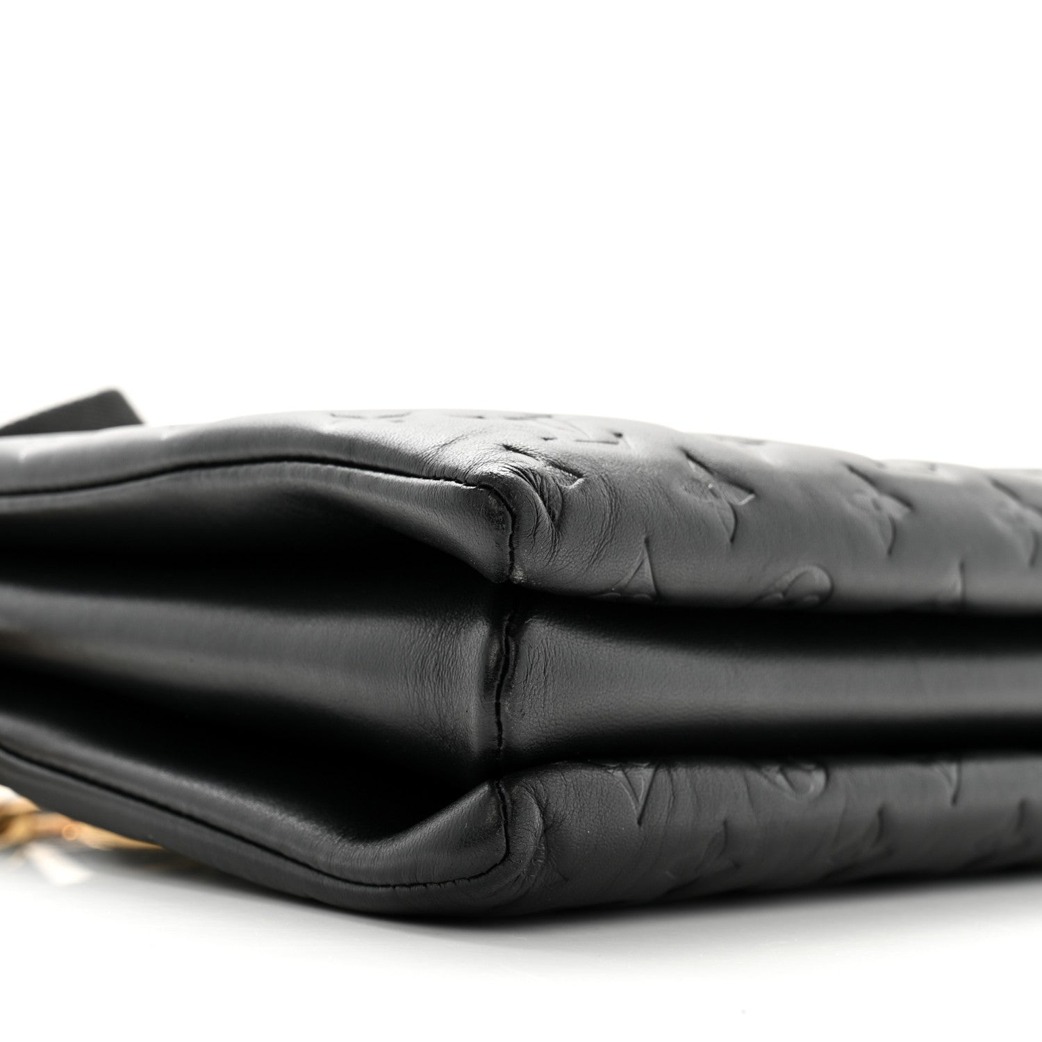 Louis Vuitton Lambskin Embossed Monogram Coussin MM Black 10 of 13