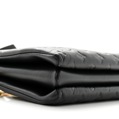Louis Vuitton Lambskin Embossed Monogram Coussin MM Black 10 of 13