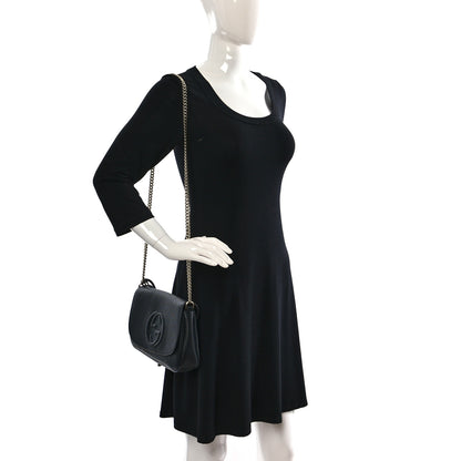 Gucci Pebbled Calfskin Medium Soho Flap Crossbody Black 2 of 9