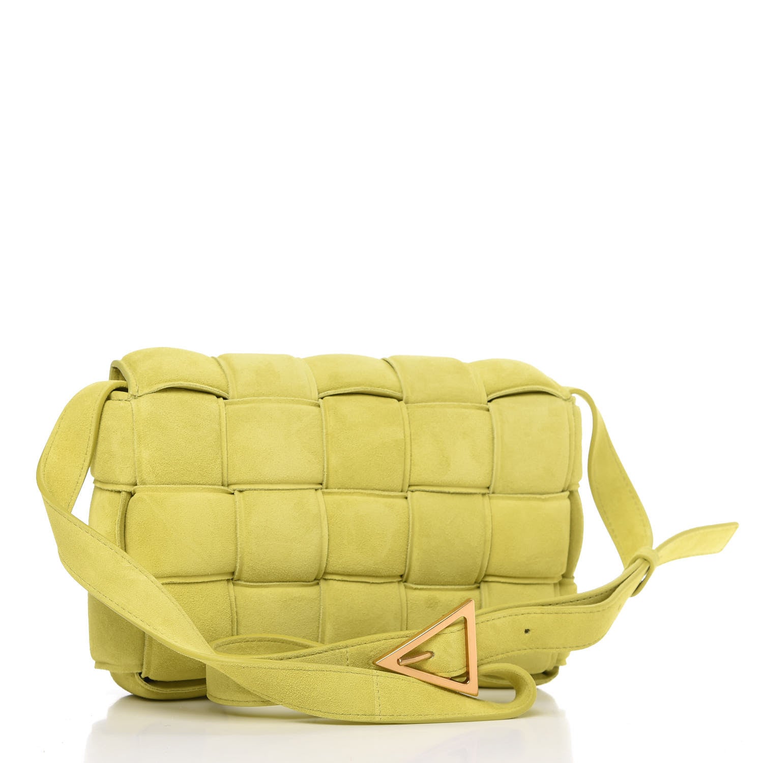 Bottega Veneta Suede Calfskin Maxi Intrecciato Padded Cassette Crossbody Bag Kiwi 3 of 8