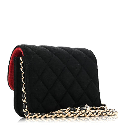 Chanel Jersey Quilted Micro Mini Flap Black 3 of 10