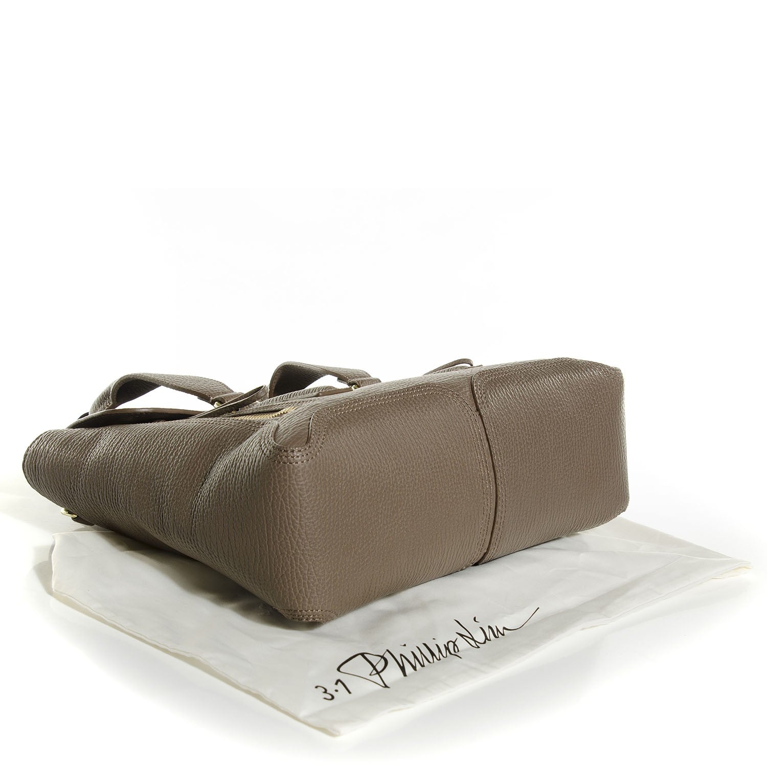 3.1 Phillip Lim 3.1 Textured Calfskin Medium Pashli Satchel Taupe 4 of 13