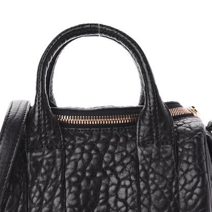 Alexander Wang Pebbled Lambskin Mini Rockie Black Rose Gold Hardware 9 of 9
