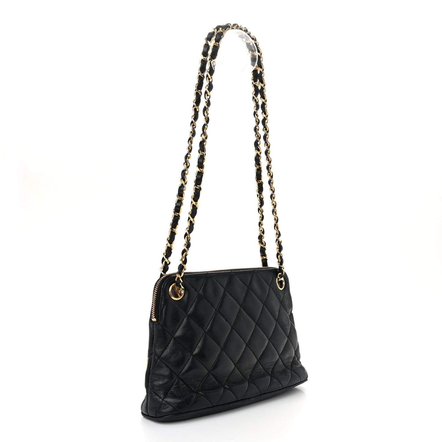 Lambskin Quilted CC Tote Black