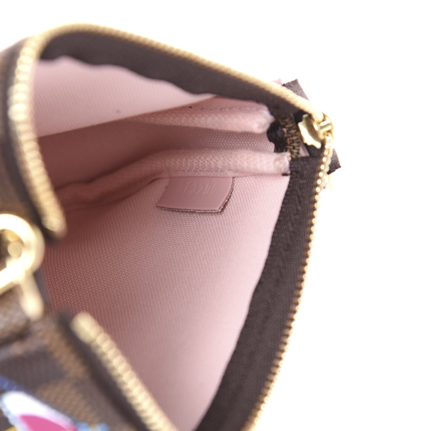 Louis Vuitton Damier Ebene 2020 Christmas Animation Big Wheel Mini Pochette Accessories Rose Ballerine 6 of 6