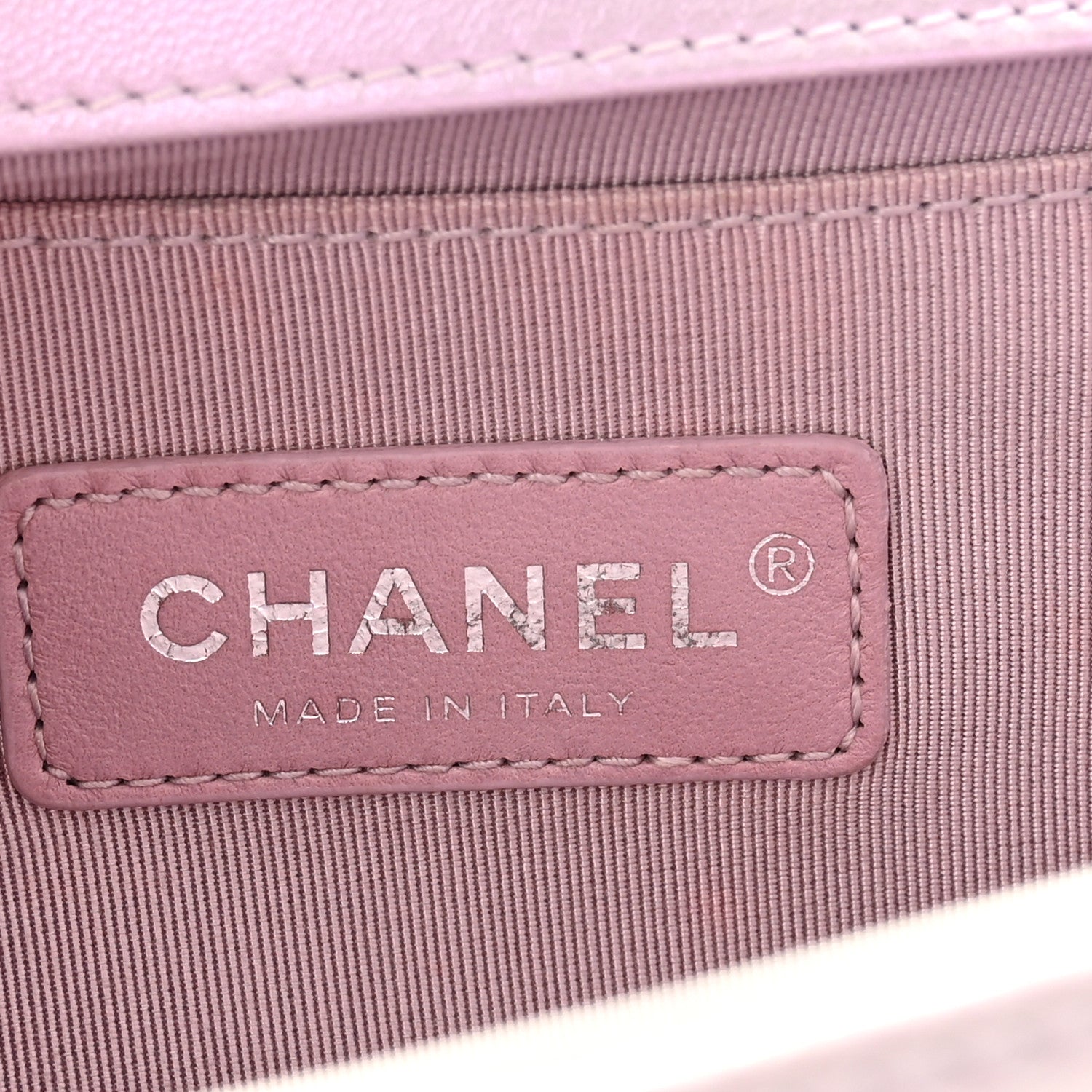 Chanel Metallic Lambskin Chevron Quilted Medium Boy Flap Purple 6 of 13