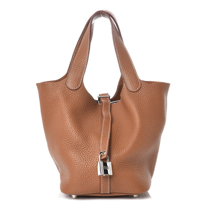 Hermes Taurillon Clemence Picotin Lock 18 PM Gold 1 of 7
