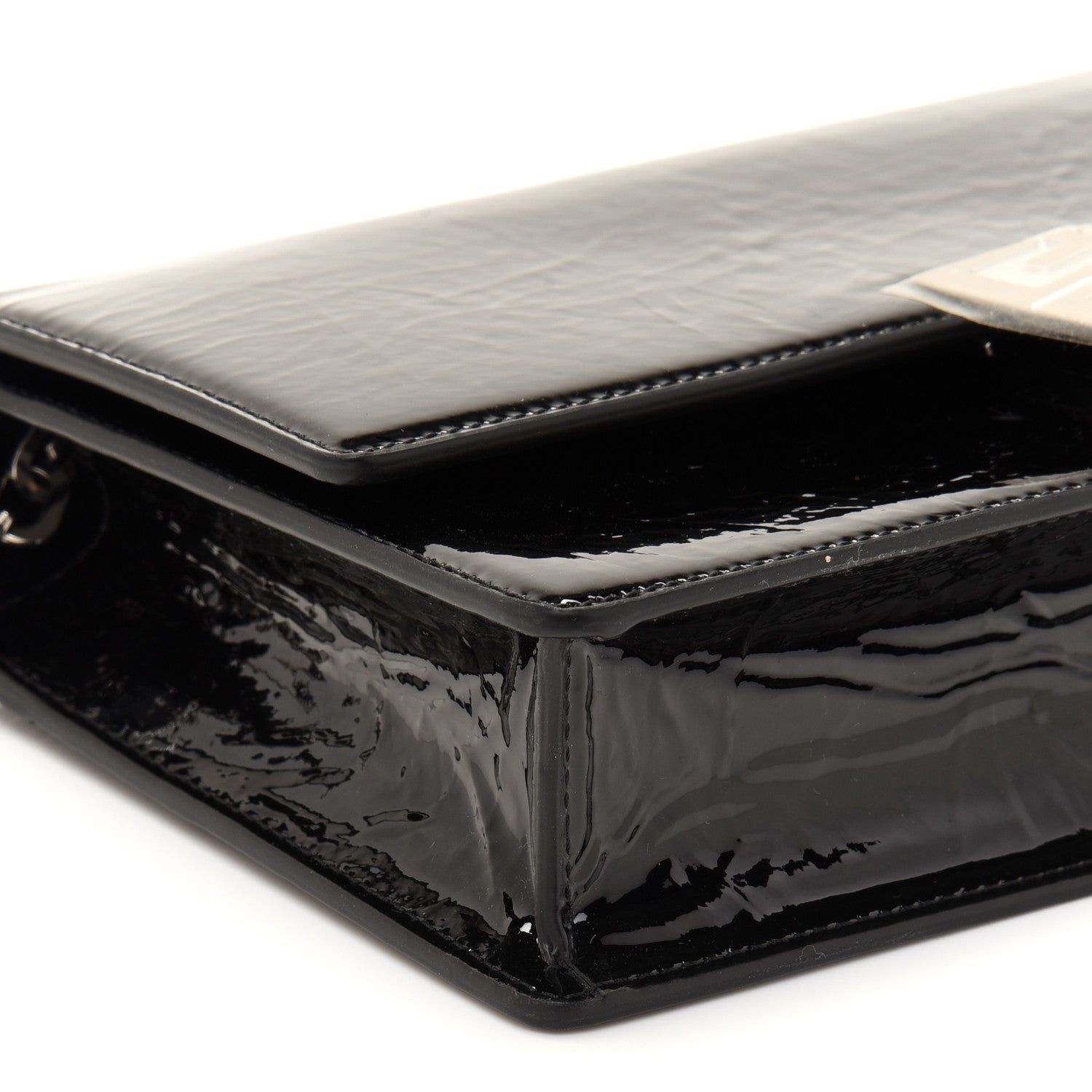 Givenchy Patent Textured Goatskin Small 4G Crossbody Black 11 of 12