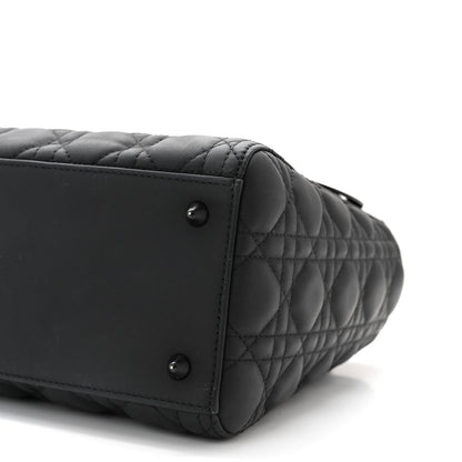 Christian Dior Ultra Matte Calfskin Cannage Medium Lady Dior Black 10 of 10