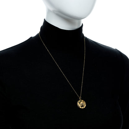 Jennifer Meyer 18K Yellow Gold Diamond Good Luck Pendant Necklace 2 of 6