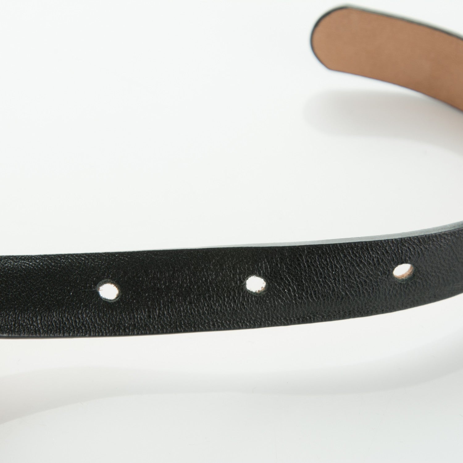 Chanel Lambskin CC Logo Skinny Belt 80 32 Black 7 of 7
