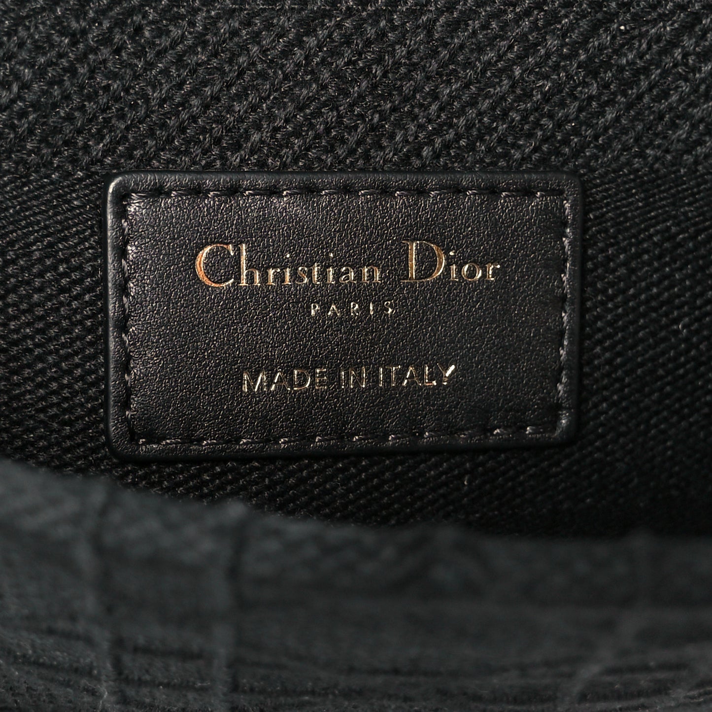 Canvas Embroidered Cannage Medium Lady D-Lite Black