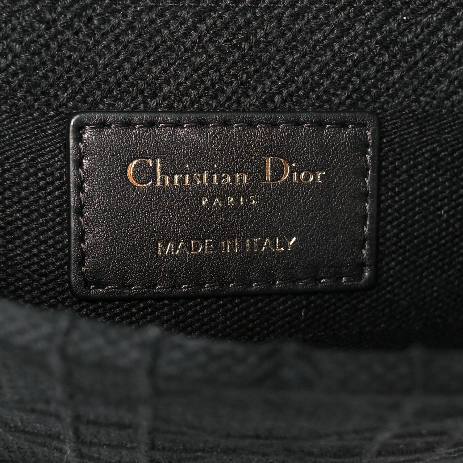 Christian Dior Canvas Embroidered Cannage Medium Lady D-Lite Black 6 of 10