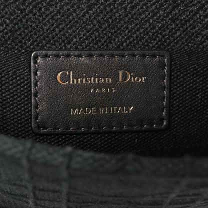Christian Dior Canvas Embroidered Cannage Medium Lady D-Lite Black 6 of 10