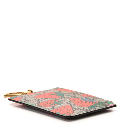 Gucci GG Supreme Monogram Strawberry Key Case 4 of 8