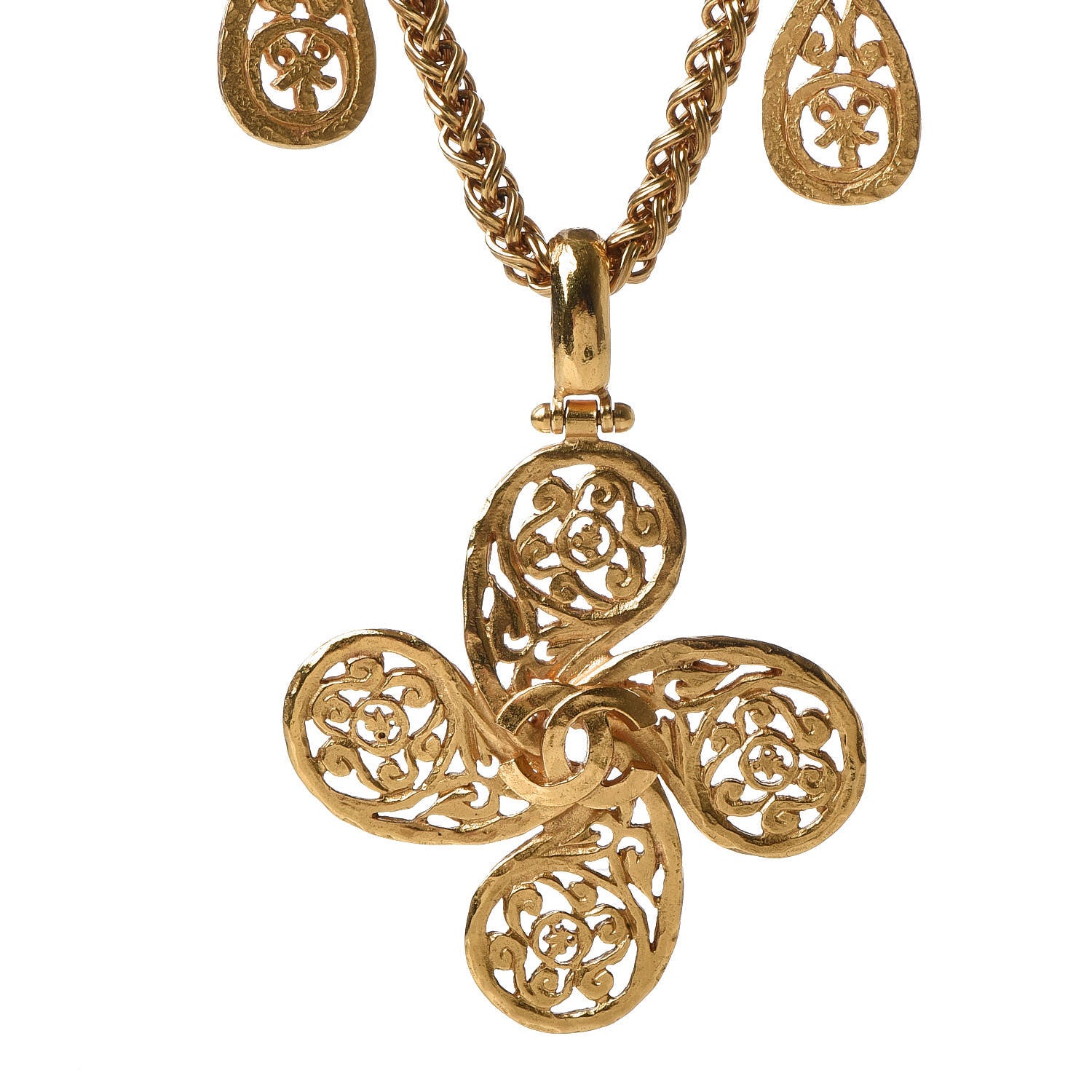 Chanel CC Medallions Necklace Gold 4 of 7