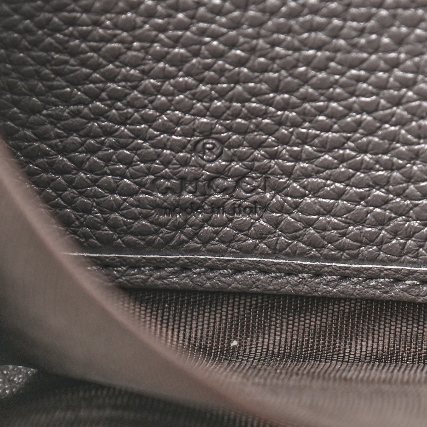 Grainy Calfskin Zumi Zip Around Wallet Dusty Grey