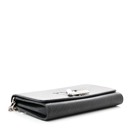Louis Vuitton Epi Twist Chain Wallet Black 4 of 11