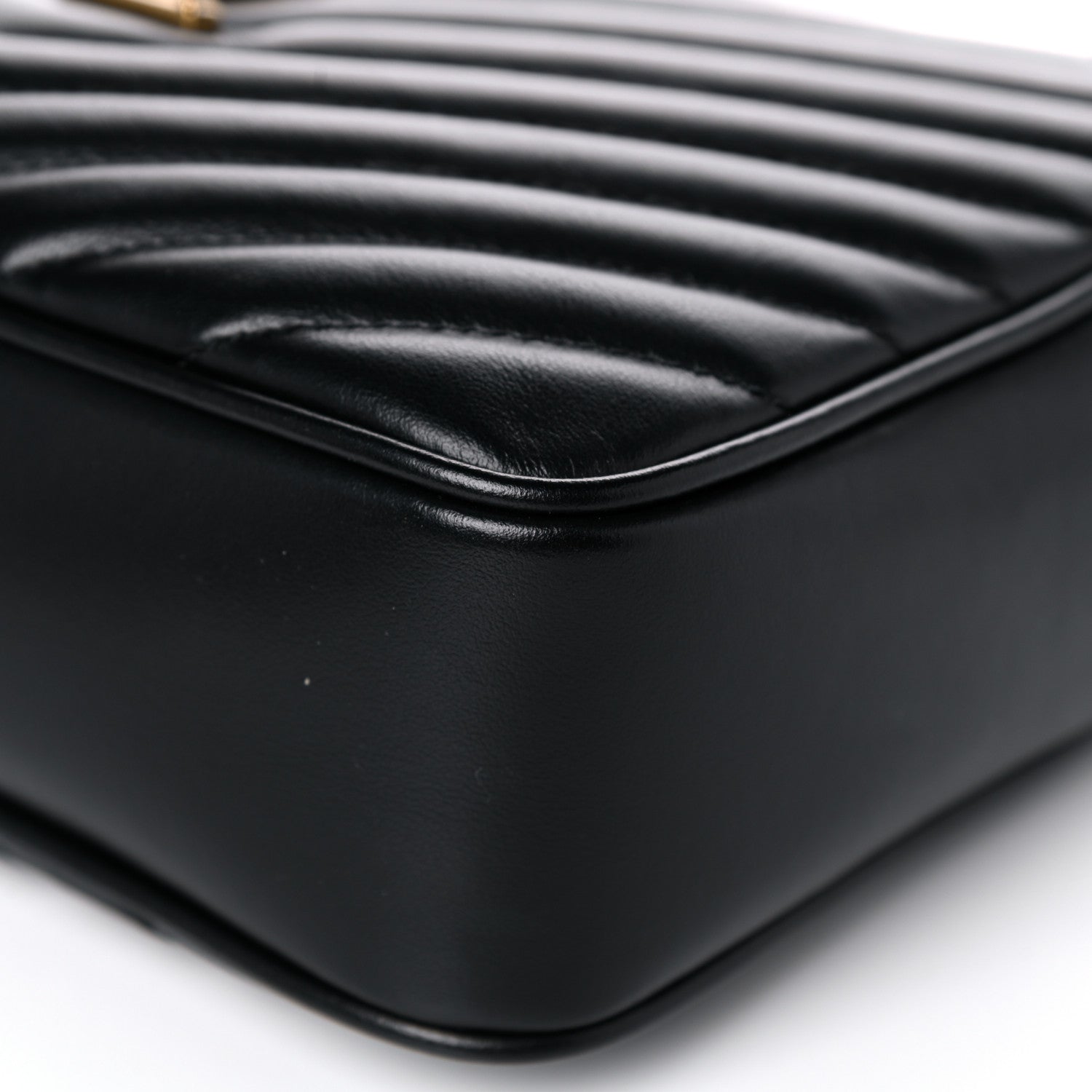 Saint Laurent Calfskin Matelasse Monogram Lou Camera Bag Black 9 of 12