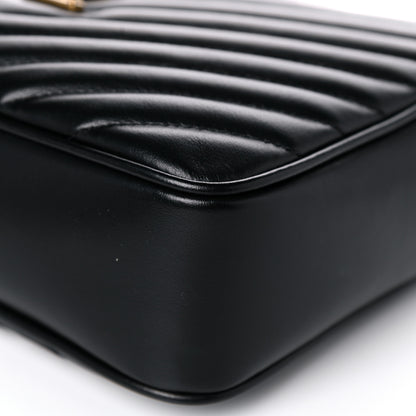 Saint Laurent Calfskin Matelasse Monogram Lou Camera Bag Black 9 of 12