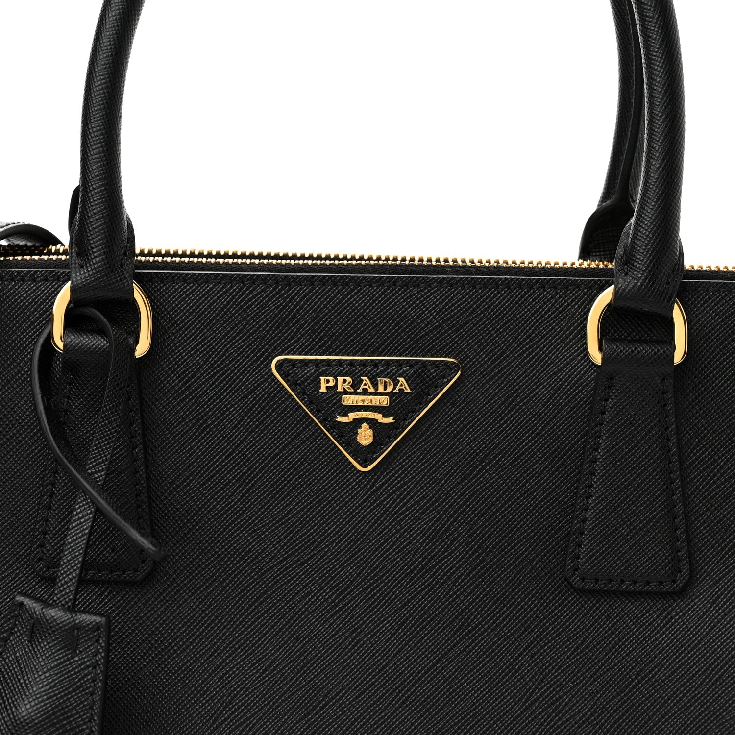 Prada Saffiano Medium Galleria Double Zip Tote Black 7 of 9