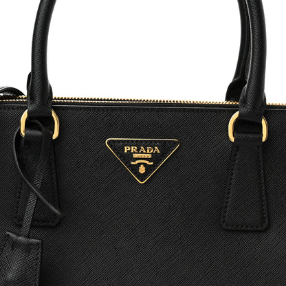 Prada Saffiano Medium Galleria Double Zip Tote Black 7 of 9